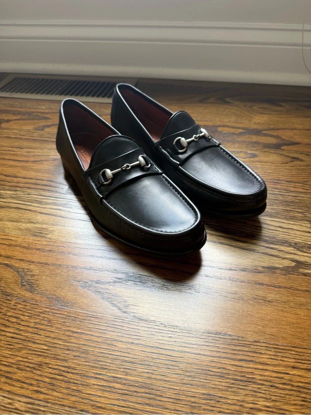 Allen Edmonds Verona II Horsebit Loafers Black Leather Men’s 11D Vibram Sole